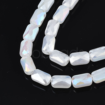 Electroplate Glass Beads Strands EGLA-N002-25-E02-1