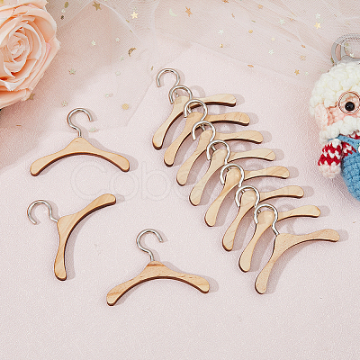 SUPERFINDINGS 12Pcs Wood Doll Hangers DIY-FH0006-63A-1