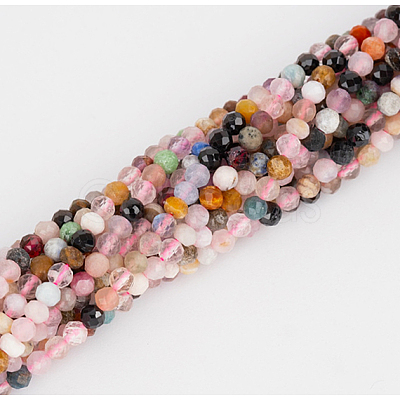 Natural Mixed Gemstone Beads Strands G-F619-21-3mm-1