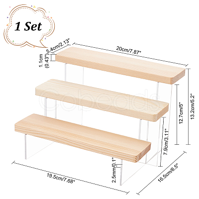 3-Tier Acrylic Nail Polish Display Risers ODIS-WH0061-13A-1