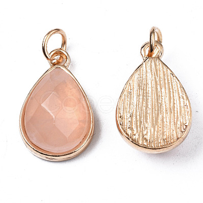 Natural Rose Quartz Pendants G-S359-364E-1