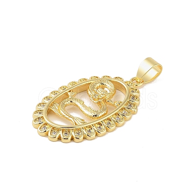 Brass Micro Pave Clear Cubic Zirconia Pendants KK-E111-36B-G-1