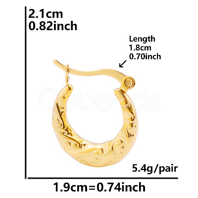 Stylish Stainless Steel Hoop Earrings for Women OK9057-10-1