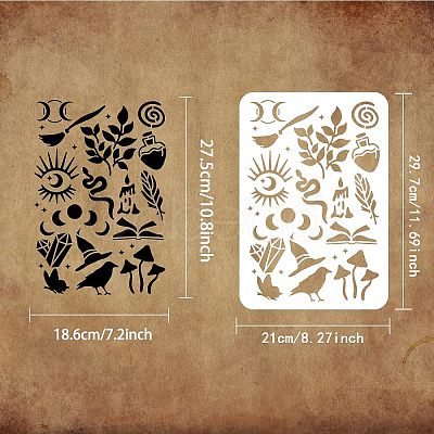 Plastic Reusable Drawing Painting Stencils Templates DIY-WH0202-342-1