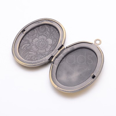 Brass Locket Pendants ECF133-2AB-1