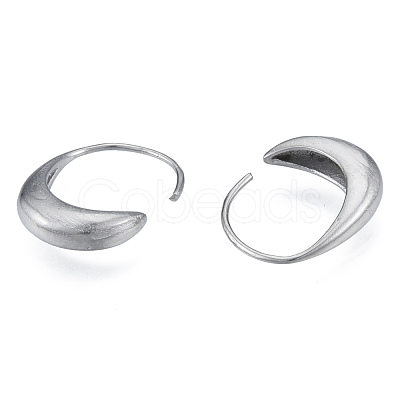 Non-Tarnish 316 Surgical Stainless Steel Oval Hoop Earrings for Men Women EJEW-N052-11-1