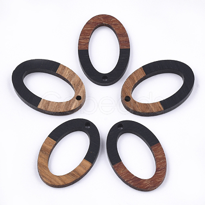 Resin & Walnut Wood Pendants RESI-S358-29A-1