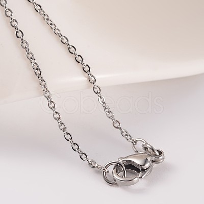 Tarnish Resistant 304 Stainless Steel Cable Chain Necklaces NJEW-JN01526-03-1