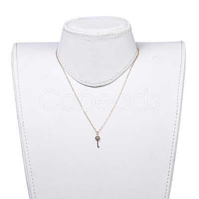 Brass Micro Pave Cubic Zirconia Pendant Necklace NJEW-JN02672-02-1