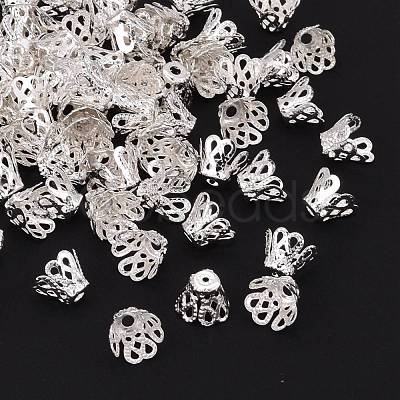 90pcs Silver Color Plated Iron Bead Caps X-E114-S-1