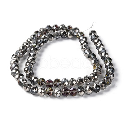 Electroplate Glass Faceted Rondelle Beads Strands EGLA-D020-10x8mm-21-1