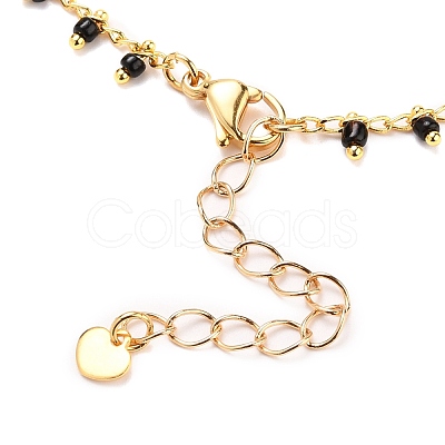 Glass Charm Bracelets BJEW-JB05600-02-1