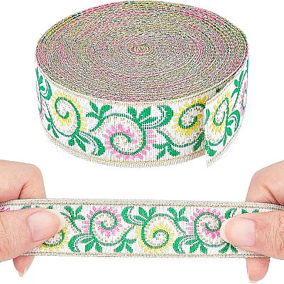 Polyester Grosgrain Ribbon OCOR-WH0063-25B-1