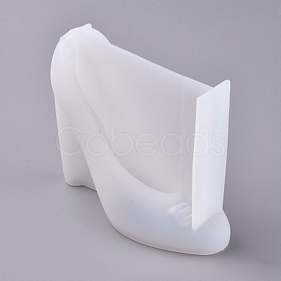 3D High-heeled Shoes Silicone Molds DIY-K017-02-1