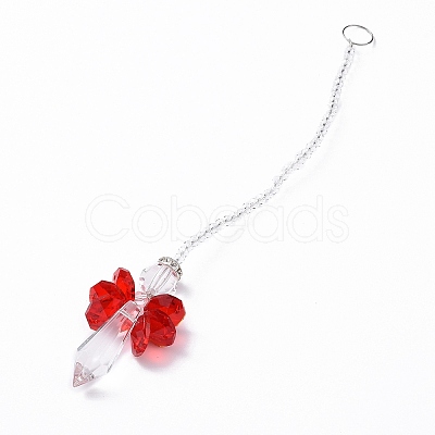 Crystal Fairy Beaded Wall Hanging Decoration Pendant Decoration HJEW-G019-02G-1