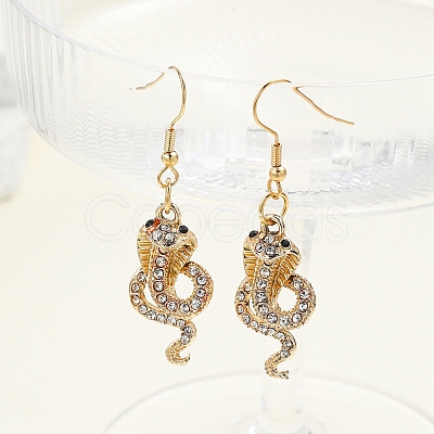 Snake Alloy Dangle Earrings PW-WG93261-01-1