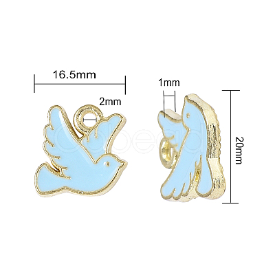 80Pcs 4 Colors Zinc Alloy Enamel Charms PALLOY-CJ0001-151-1