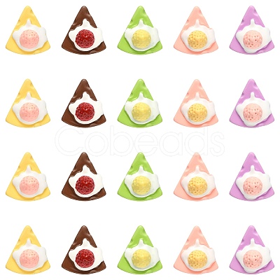 30Pcs Opaque Resin Decoden Cabochons RESI-CJ0002-71-1