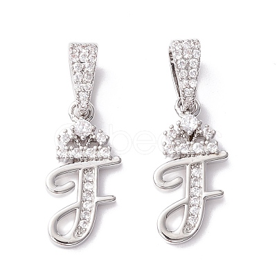 Eco-Friendly Brass Micro Pave Cubic Zirconia Pendants KK-K265-01P-F-1