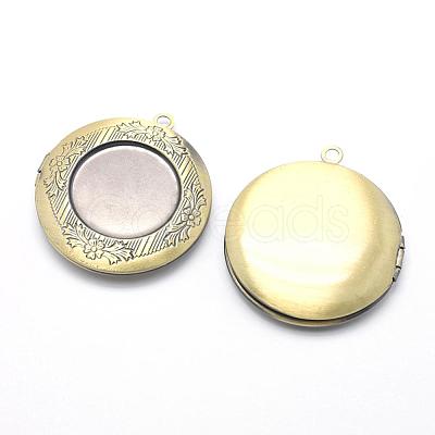 Brass Locket Pendants KK-F717-36AB-NR-1