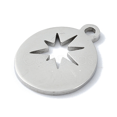 Non-Tarnish 304 Stainless Steel Pendants STAS-C097-25P-1