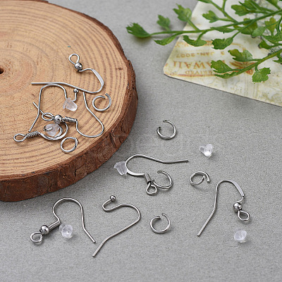 304 Stainless Steel Earring Hooks STAS-YW0001-07-1