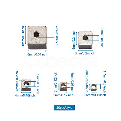 304 Stainless Steel Beads STAS-TA0001-05P-1