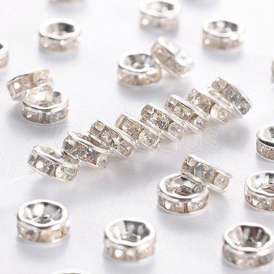 Iron Rhinestone Spacer Beads RB-A009-6MM-S-1