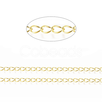 Brass Twisted Chains CHC-Q001-5x4mm-G-1