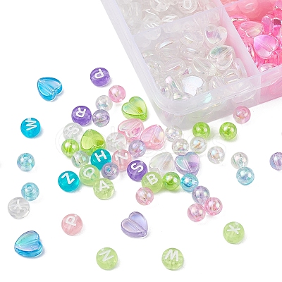 800Pcs 3 Style 5 Colors Transparent Acrylic Beads TACR-YW0001-45-1