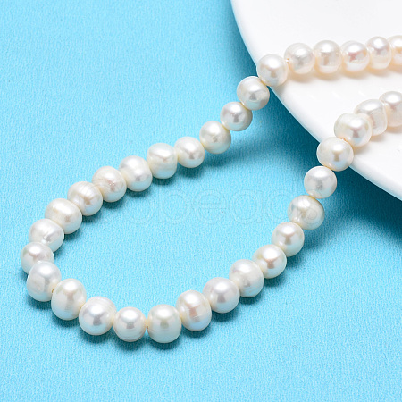 Natural Cultured Freshwater Pearl Beads Strands PEAR-R013-06-1