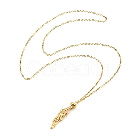 Brass Pouch Necklace Making for Gemstone Nugget NJEW-JN04369-02-1