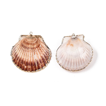 Natural Scallop Shell Pendants SSHEL-N038-17-1