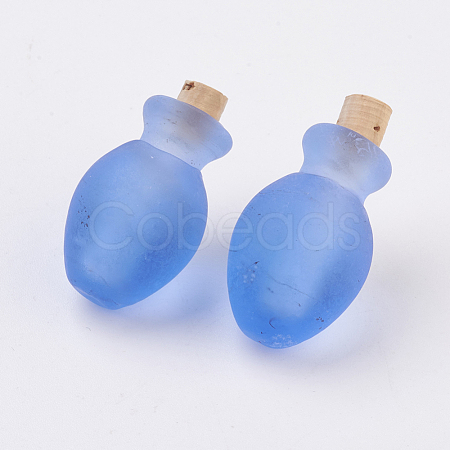 Handmade Lampwork Perfume Bottle Pendants LAMP-P044-M05-1