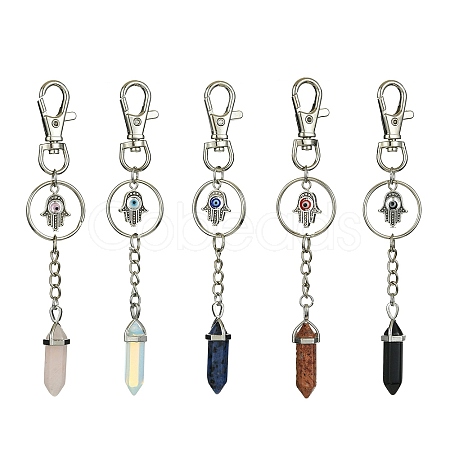 Natural & Synthetic Gemstone Double Terminated Pointed Pendant Decoration KEYC-JKC00543-1