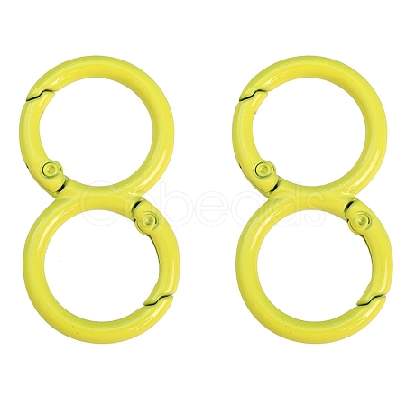 Spray Painted Alloy 8-shaped Keychain Clasps PW-WGE4E28-20-1