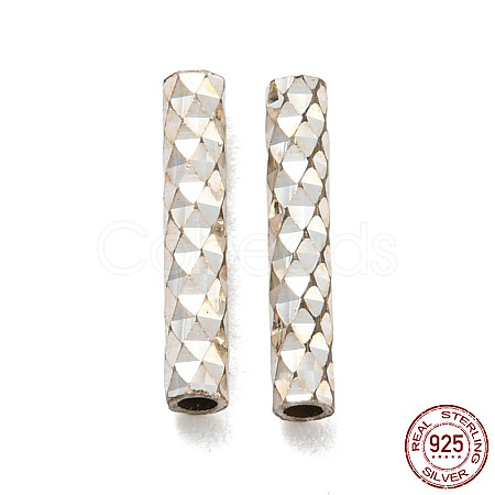 925 Sterling Silver Tube Beads STER-Q191-02S-1