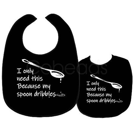 Washable Polyester Canvas Adult Bibs for Eating AJEW-WH0328-005-1
