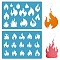 Acrylic Earring Handwork Template, Card Leather Cutting Stencils, Deep Sky Blue, Fire, 130x90x2mm, 2pcs/set