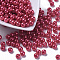 Imitation Pearl Acrylic Beads, Dyed, Round, Red, 5x4.5mm, Hole: 1mm, about 10000pcs/pound