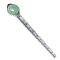 Alloy Ruler Bookmark, Green Aventurine Cabochon Bookmark, 120x20mm