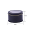 Tinplate Tins Gift Boxes with Clear Window Lid, Column Storage Box, Dark Slate Blue, 6.5x4cm