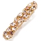 Alloy Rhinestone Alligator Hair Clips, Hair Accessories for Women & Girls, Light Rose, 70x15mm