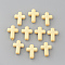 Opaque Acrylic Beads, Cross, Light Khaki, 16x12x4.5mm, about 1230pcs/500g