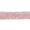 Transparent Electroplate Glass Beads Strands, AB Color Plated, Faceted, Bicone, Pink, 6x6mm, Hole: 1mm, about 45~47pcs/strand, 9.65~9.84 inch(24.5~25cm)