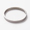 Non-Tarnish 304 Stainless Steel Bangles, Stamping Blank Tag, Stainless Steel Color, Inner Diameter: 2x2-3/8 inch(5x5.9cm)