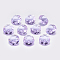 Faceted Glass Rhinestone Charms, Imitation Austrian Crystal, Flat Round, Violet, 8x4mm, Hole: 1mm