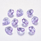 Faceted Glass Rhinestone Pendants, Imitation Austrian Crystal, teardrop, Violet, 12x10x5.5mm, Hole: 1.4mm