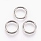 Titanium Alloy Split Rings, Double Loops Jump Rings, Platinum, 12x2mm, Inner Diameter: 11mm, Single Wire: 1mm