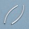 Brass Tube Beads, Long-Lasting Plated, Curved Beads, Tube, 925 Sterling Silver Plated, 29.5x1.5mm, Hole: 0.9mm